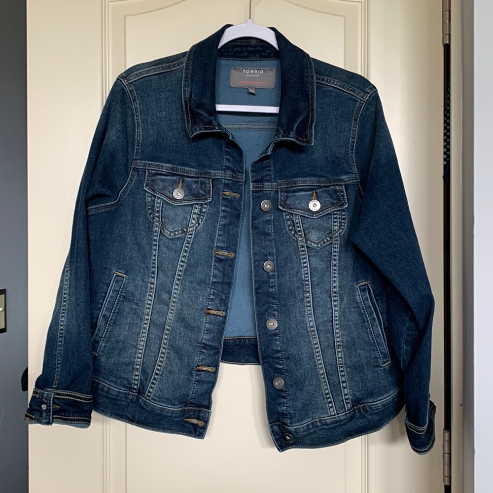 Torrid Denim Trucker Jean Jacket - Medium Wash